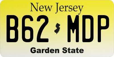 NJ license plate B62MDP