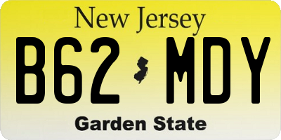 NJ license plate B62MDY