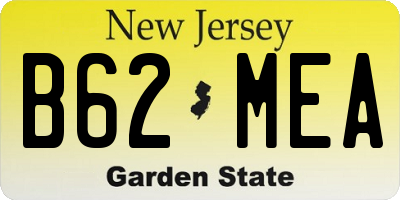 NJ license plate B62MEA