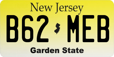 NJ license plate B62MEB
