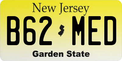NJ license plate B62MED