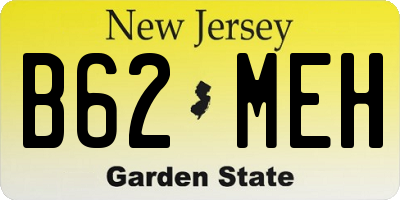 NJ license plate B62MEH
