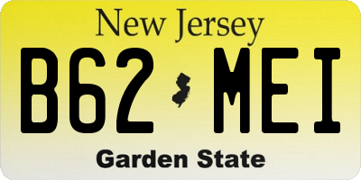 NJ license plate B62MEI