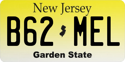 NJ license plate B62MEL