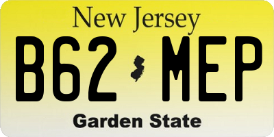 NJ license plate B62MEP