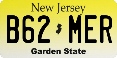 NJ license plate B62MER