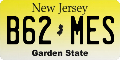 NJ license plate B62MES