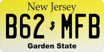 NJ license plate B62MFB
