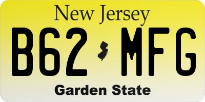 NJ license plate B62MFG