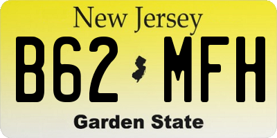 NJ license plate B62MFH