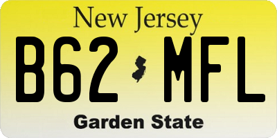 NJ license plate B62MFL