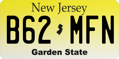 NJ license plate B62MFN