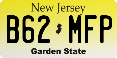 NJ license plate B62MFP
