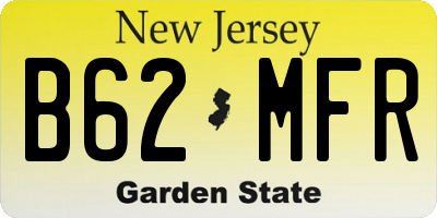 NJ license plate B62MFR