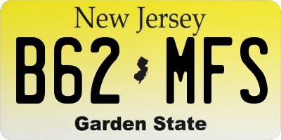 NJ license plate B62MFS