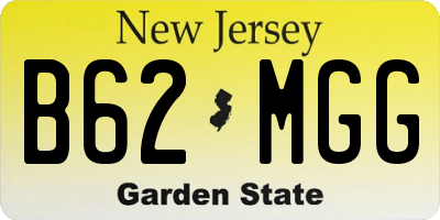NJ license plate B62MGG