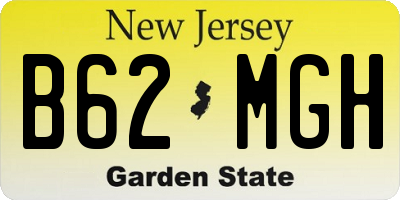 NJ license plate B62MGH