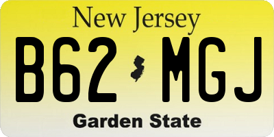 NJ license plate B62MGJ
