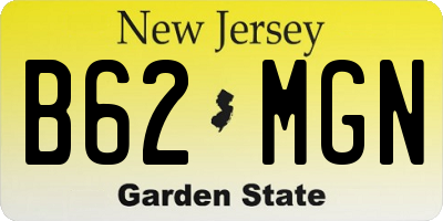 NJ license plate B62MGN