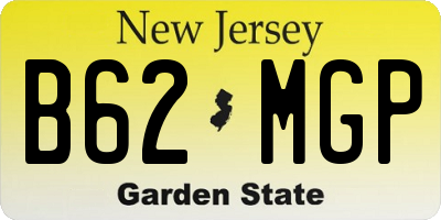 NJ license plate B62MGP
