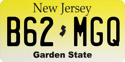 NJ license plate B62MGQ