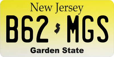 NJ license plate B62MGS