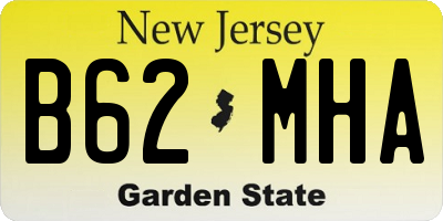NJ license plate B62MHA