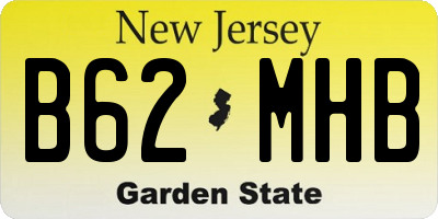 NJ license plate B62MHB