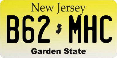 NJ license plate B62MHC