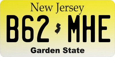 NJ license plate B62MHE