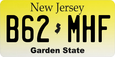NJ license plate B62MHF