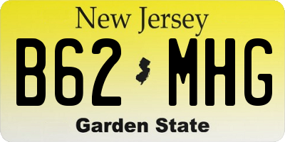NJ license plate B62MHG