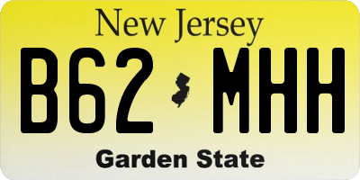 NJ license plate B62MHH