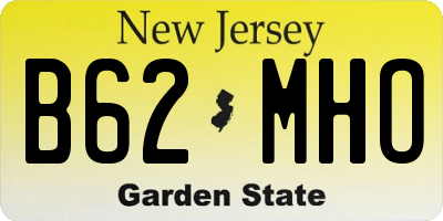 NJ license plate B62MHO