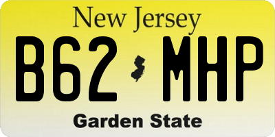 NJ license plate B62MHP