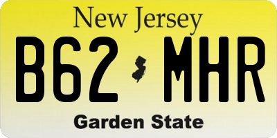 NJ license plate B62MHR