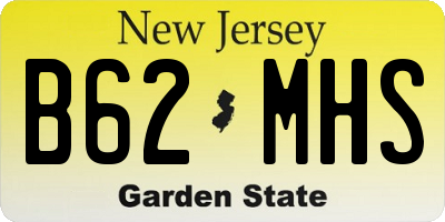 NJ license plate B62MHS
