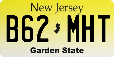 NJ license plate B62MHT