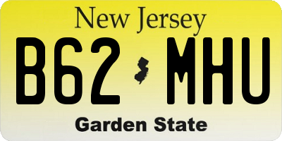 NJ license plate B62MHU