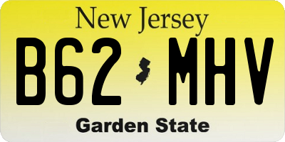 NJ license plate B62MHV