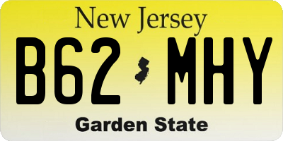 NJ license plate B62MHY
