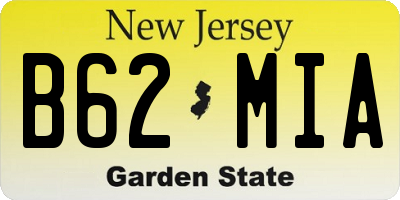 NJ license plate B62MIA