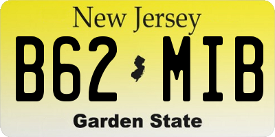 NJ license plate B62MIB