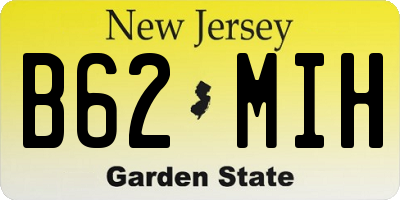NJ license plate B62MIH