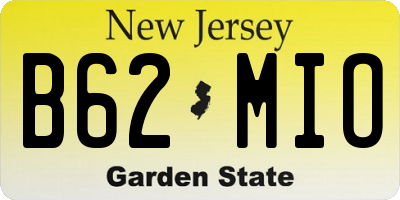 NJ license plate B62MIO