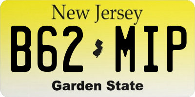 NJ license plate B62MIP