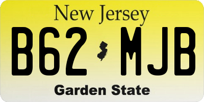 NJ license plate B62MJB