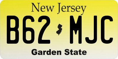 NJ license plate B62MJC