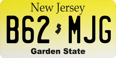 NJ license plate B62MJG