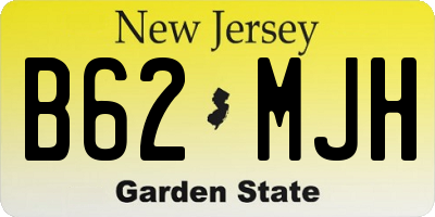 NJ license plate B62MJH